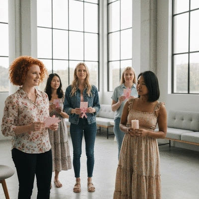 Diverse group of women supporting each other, symbolizing community and advocacy for breast cancer survivors, no text, no words, no typography, 8K